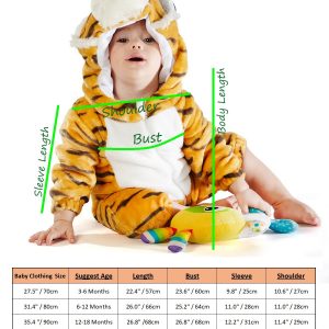 Tiger Costume Jumpsuit For Newborn Babies