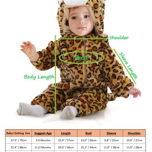 Leopard Costume Jumpsuit For Newborn Babies