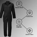 M&M SCRUBS Overall Workwear Men Long Sleeve Coveralls