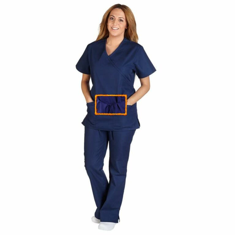 Women Mock Wrap/Flare Pant Set Medical Scrub Set