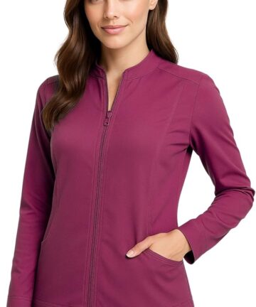 M&M SCRUBS Women's Ultra Soft Front Zip Warm-Up Scrub Jacket ( STYLE 5200 )