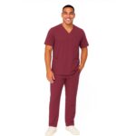 M&M SCRUBS Men's Scrub Set – Stretch V-Neck Multi-Pocket Mens Medical Uniform Scrubs Top & Cargo Pants (STYLE 3400) - Image 4