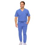 M&M SCRUBS Men's Jogger Scrub Set – Luxe Stretch Medical Uniform, V-Neck Scrubs Top & Jogger Pants (STYLE 3500) - Image 6
