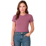 M&M SCRUBS Women's Short Sleeve Y2K Baby Tee Crop Tops Super Stretch Casual, Workout Shorts T-Shirts (STYLE 7267) - Image 7