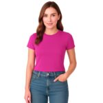 M&M SCRUBS Women's Short Sleeve Y2K Baby Tee Crop Tops Super Stretch Casual, Workout Shorts T-Shirts (STYLE 7267) - Image 5