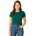 M&M SCRUBS Women's Short Sleeve Y2K Baby Tee Crop Tops Super Stretch Casual, Workout Shorts T-Shirts (STYLE 7267) - Image 4