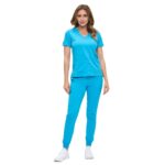 M&M SCRUBS Women’s Ultra-Soft Luxe Stretch Jogger Scrub Set V-Neck Top & Jogger Pants with Pockets - Regular & Petite Size (STYLE 8103) - Image 7