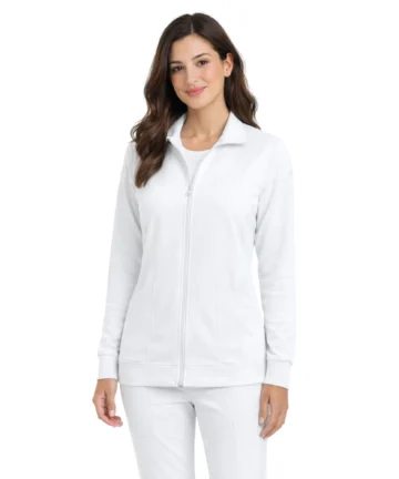 M&M SCRUBS Women’s 4-Way Stretch Full Zip Warm-Up Jacket (STYLE 4080)