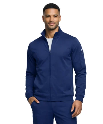 M&M SCRUBS Men’s Cool Stretch Zip Up Scrub Jacket with 3 Pockets ( STYLE 1080 )