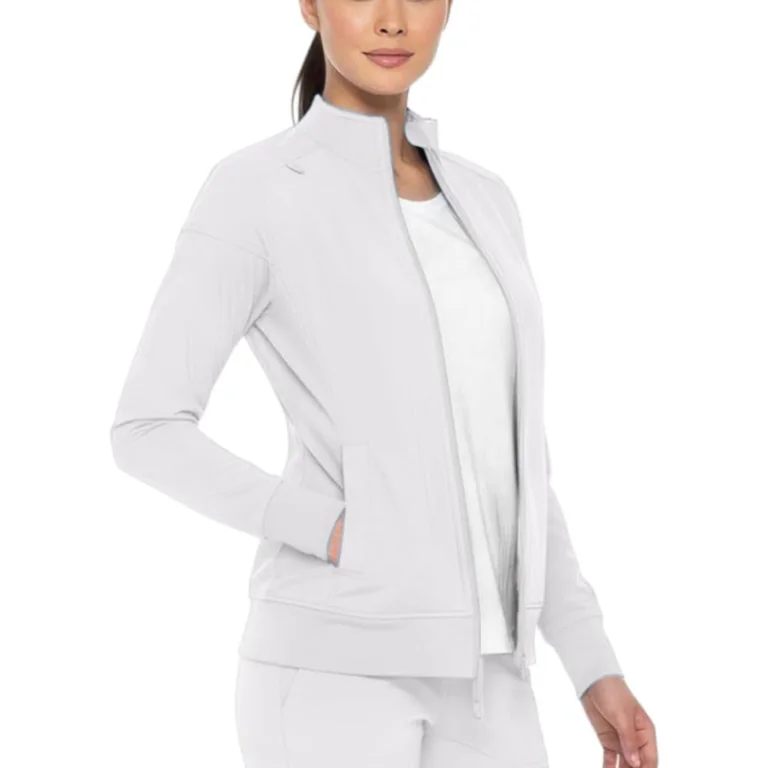 Monarch Uniforms Womens Scrub Jacket Zippered Warm-up Jacket