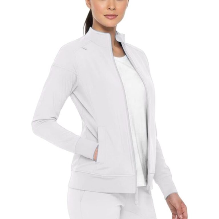 Monarch Uniforms Women's Scrub Jacket Zippered Warm-up Jacket
